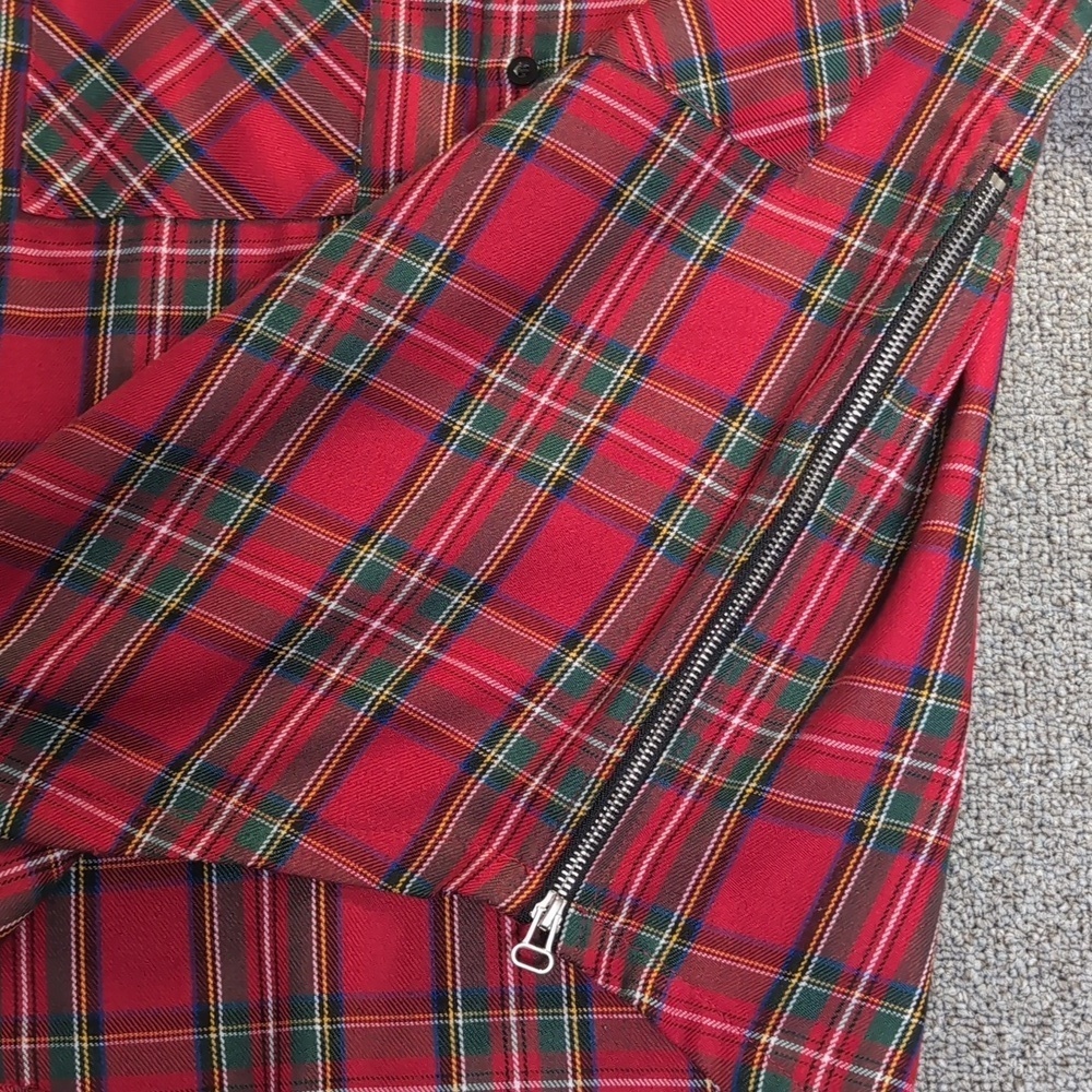 FOG Fear of God Collection One Short Sleeve Flannel Size Medium in Red Plaid - Picture 5 of 9